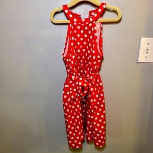 Patpat 4-5y poka dot red and white dress